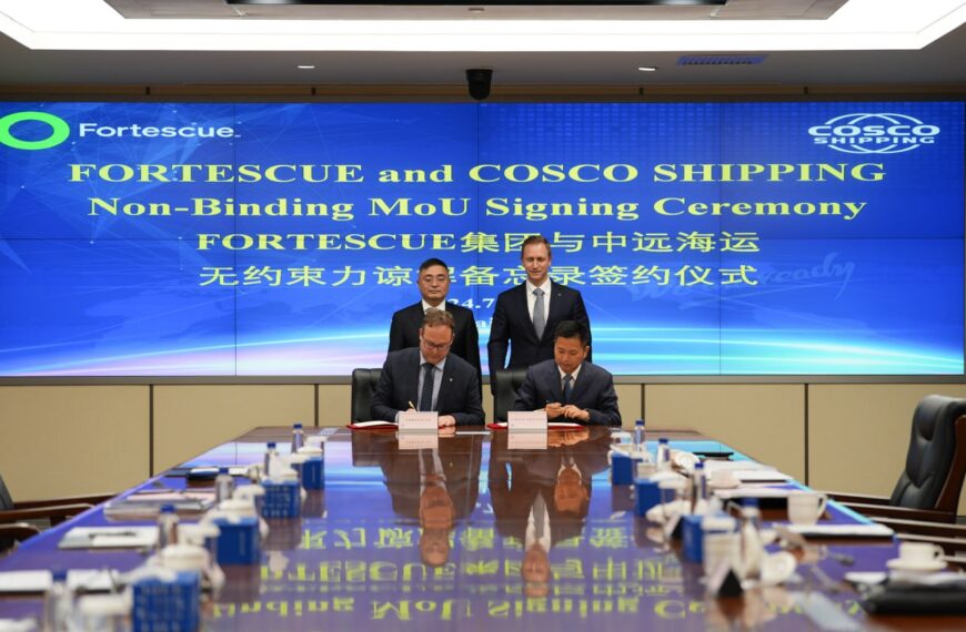 China’s COSCO Shipping, Fortescue to build green fuel supply chain